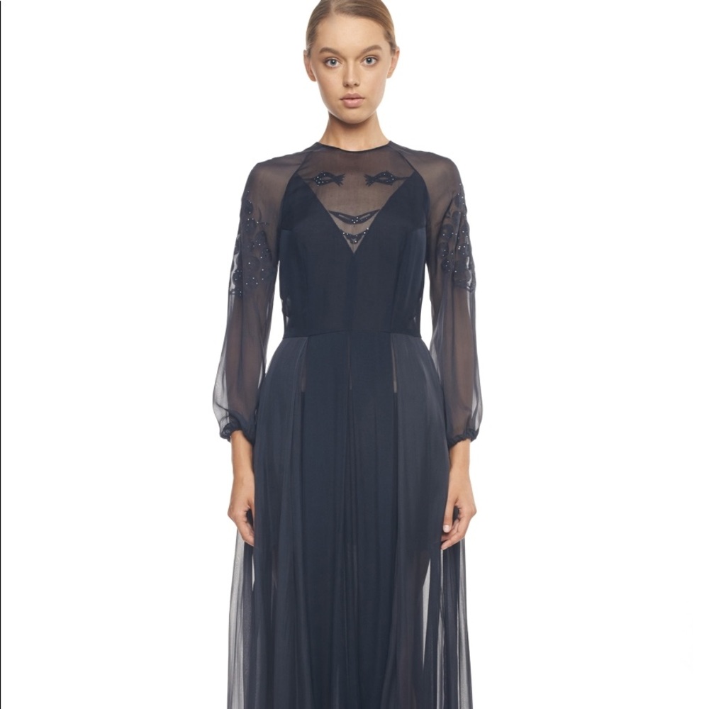 Black Silk Eve Dress - Picture 2 of 5
